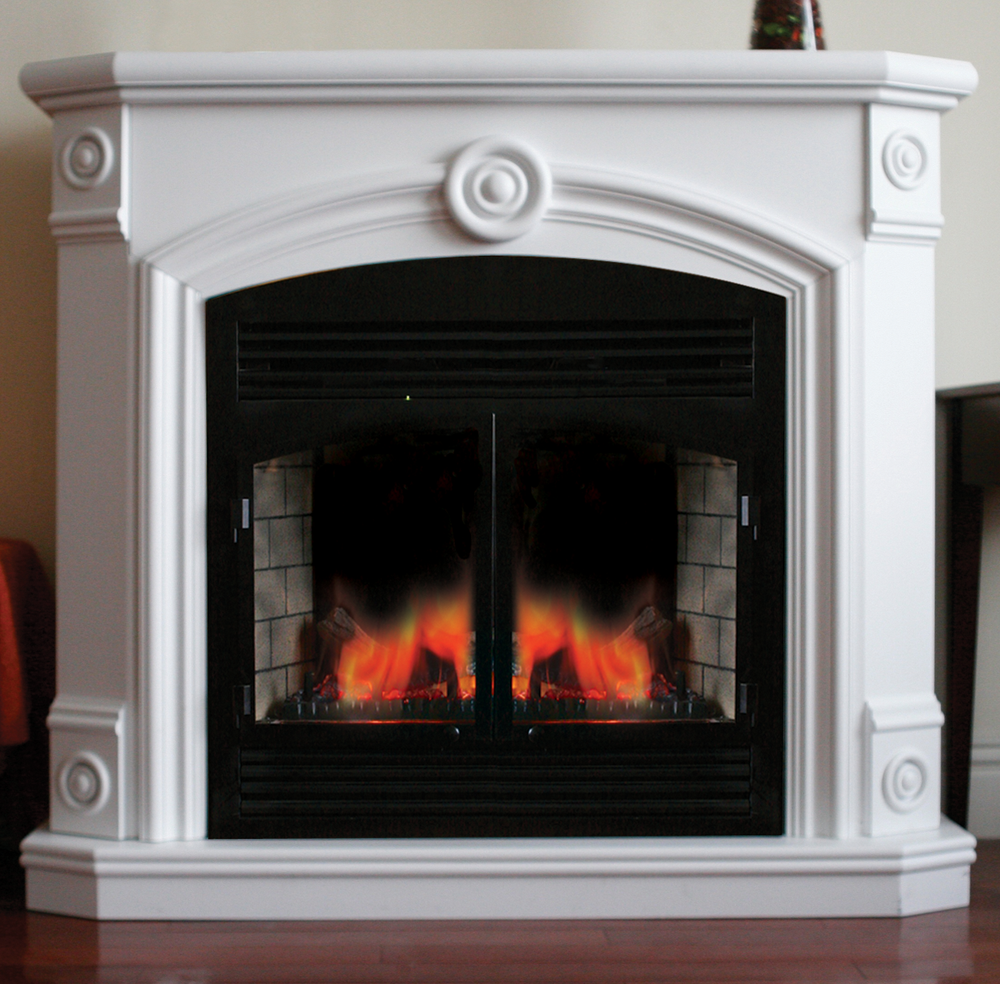 Procom Full Size Deluxe Electric Fireplace With Remote Control