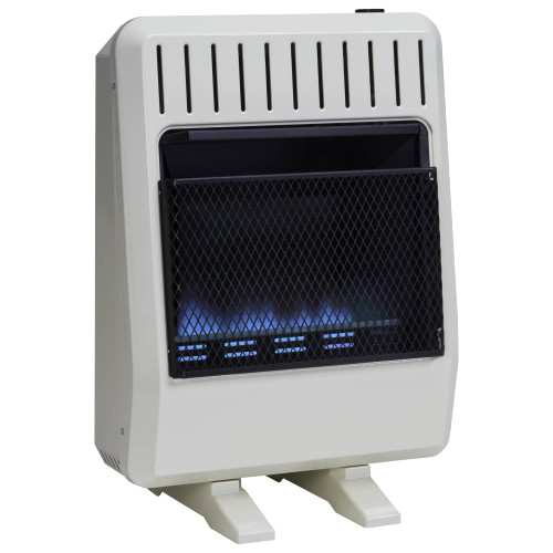 Avenger Natural Gas Ventless Blue Flame Gas Space Heater With Base Feet - 20,000 BTU, T-Stat Control
