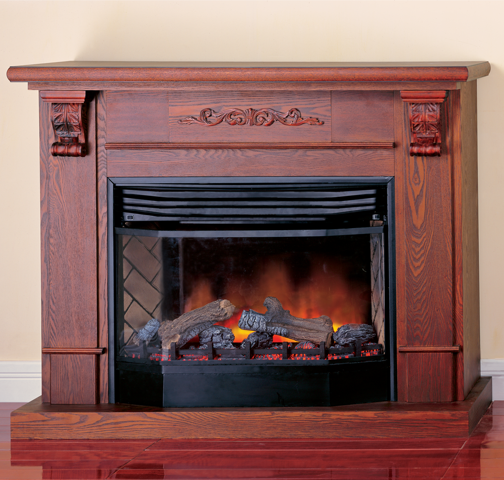 Procom Deluxe Full Size Electric Fireplace With Remote Control