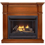 Bluegrass Living Vent Free Natural Gas Fireplace System - 26,000 BTU, Remote Control, Apple Spice Finish