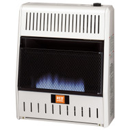 Red Stone Dual Fuel Ventless Blue Flame Gas Space Heater - 20,000 BTU, T-Stat Control - Model# MD200TBA-RS