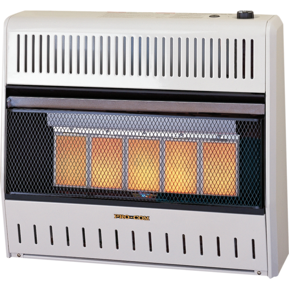 ProCom Reconditioned Natural Wall Heater - 5 Plaque, 30,000 BTU, Manual Control - Model# MN300HPA-R - Factory Buys Direct
