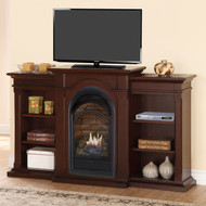 Duluth Forge Vent Free Fireplace With TV Stand Fireplace Mantel: #FDF150T, #CM150-2