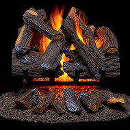 Duluth Forge Vented Natural Gas Fireplace Log Set with Ember Log Kit