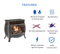 Duluth Forge Dual Fuel Ventless Gas Stove - Model FDSR25, Matte Finish, Remote Control  Info