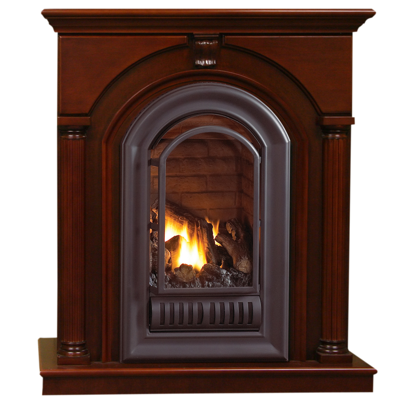 Hearthsense Natural Gas Ventless Gas Fireplace 20 000 Btu Cherry