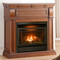 ProCom Dual Fuel Ventless Gas Fireplace - 26,000 BTU, T-Stat Control, Chestnut Oak Finish 