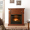 ProCom Dual Fuel Ventless Gas Fireplace - 26,000 BTU, T-Stat Control, Chestnut Oak Finish
