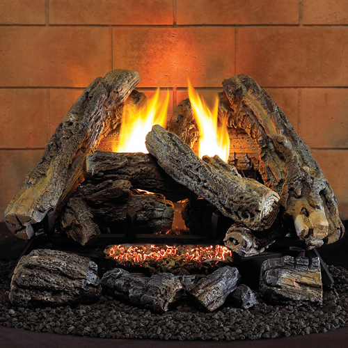 Ventless Gas Log : Natural Gas & Propane - Factory Buys Direct Ventless gas log sets give you the maximum amount of heat because they do not require an open chimney. Ventless gas logs produce more heat with less gas.