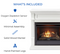 Duluth Forge Dual Fuel Ventless Gas Fireplace - 26,000 BTU, Remote Control, Antique White Finish