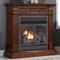 Duluth Forge Dual Fuel Vent Free Fireplace at 32,000 BTU with Remote Control, Auburn Cherry Finish