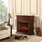Duluth Forge Full Size Electric Fireplace with Remote Control in Auburn Cherry Finish