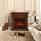 Duluth Forge Full Size Electric Fireplace with Remote Control in Auburn Cherry Finish