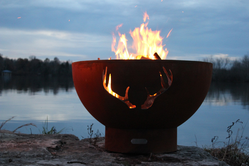 Fire Pit Art Antlers Fire Pit - Factory Buys Direct Image 1 - Fire Pit Art Antlers Fire Pit - Factory Buys Direct