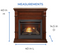 Duluth Forge Dual Fuel Ventless Gas Fireplace - 26,000 BTU, T-Stat Control, Auburn Cherry Finish