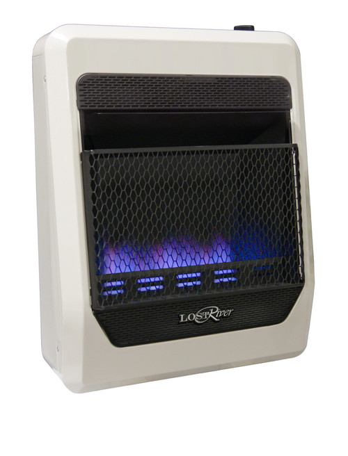 Lost River Dual Fuel Ventless Blue Flame Gas Space Heater - 20,000 BTU.