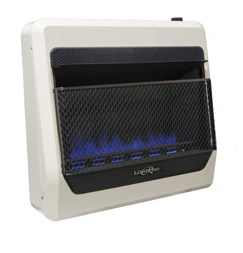 Lost River Dual Fuel Ventless Blue Flame Gas Space Heater - 30,000 BTU.