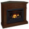 Duluth Forge Dual Fuel Ventless Gas Fireplace - 26,000 BTU, Remote Control, Heritage Cherry Finish - Side