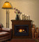 Duluth Forge Dual Fuel Ventless Gas Fireplace - 26,000 BTU, Remote Control, Heritage Cherry Finish - Room Setting