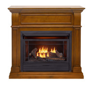 Duluth Forge Dual Fuel Ventless Gas Fireplace - 26,000 BTU, Remote Control, Apple Spice Finish 
