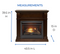 Duluth Forge Dual Fuel Ventless Gas Fireplace - 26,000 BTU, Remote Control, Walnut Finish