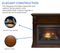 Duluth Forge Dual Fuel Ventless Gas Fireplace - 26,000 BTU, Remote Control, Walnut Finish