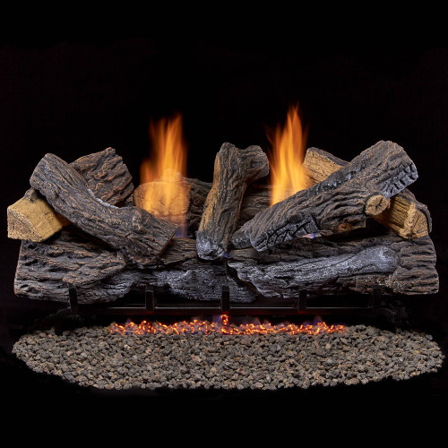 Duluth Forge Ventless Propane Gas Log Set - 30 in. Stacked Red Oak