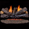 Duluth Forge Ventless Natural Gas Log Set - 30 in. Stacked Red Oak - 33,000 BTU - Manual Control (210074)