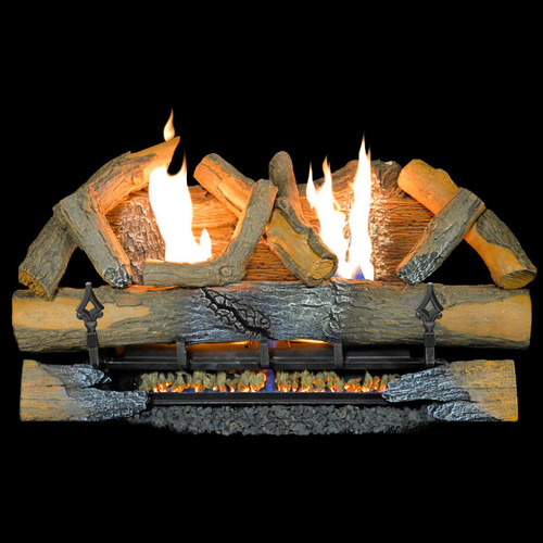 The ProCom Vent-Free Log Set is 99.9% efficient and requires no outside duct or chimney. 