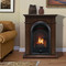 ProCom FS100T-W Ventless Fireplace System 10K BTU Duel Fuel Thermostat Insert and Walnut Mantel 