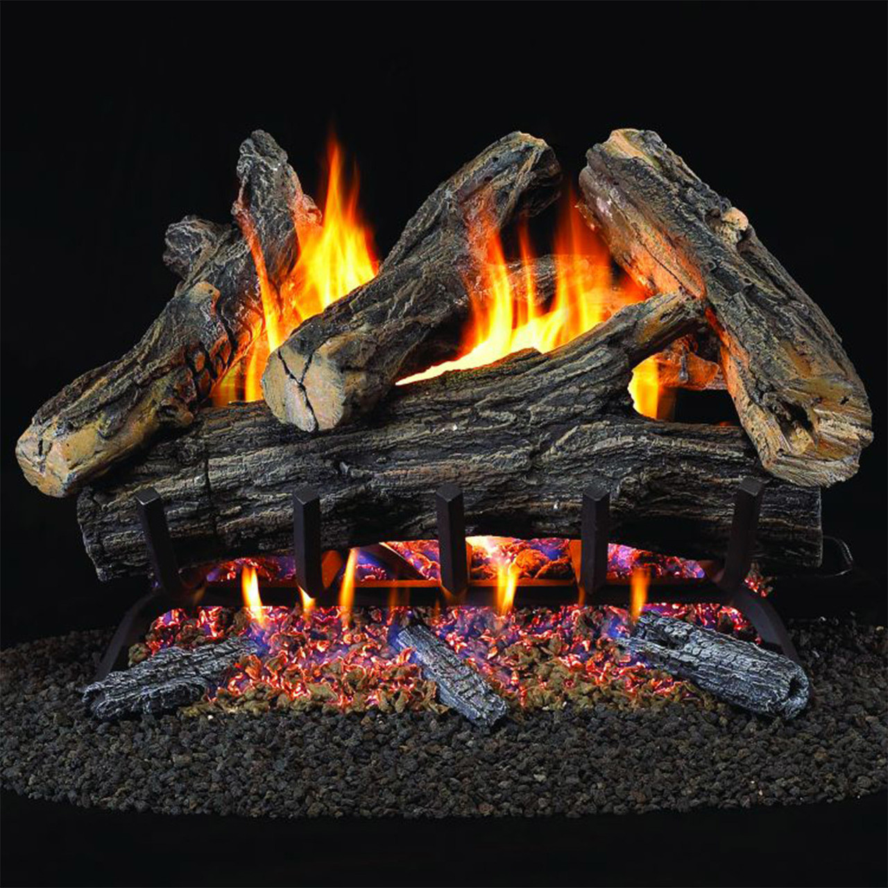 Vented Natural Gas Fireplace Log Set 24 in, 55,000 BTU, Model