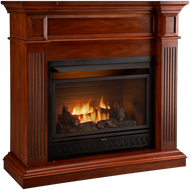 ProCom Select Dual Fuel Ventless Fireplace - 26,000 BTU, Heritage Cherry