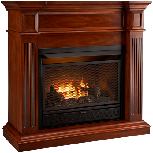 ProCom Select Dual Fuel Ventless Fireplace - 26,000 BTU, Heritage Cherry