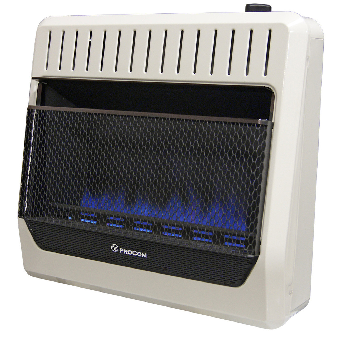 ProCom Ventless Dual Fuel Blue Flame Wall Heater Thermostat Control ...