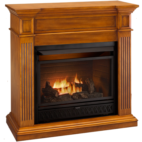 Select Dual Fuel Ventless Fireplace 26,000 BTU, Medium Maple