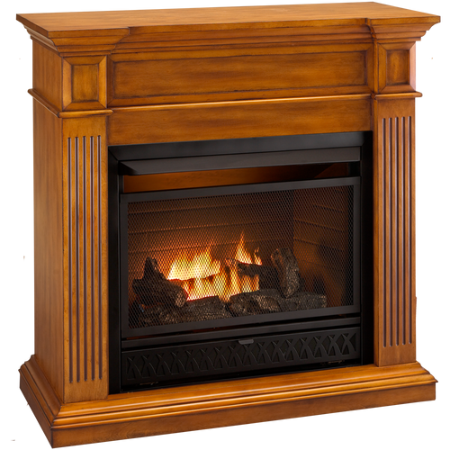 ProCom Select Dual Fuel Ventless Fireplace - 26,000 BTU, Medium Maple