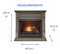 Duluth Forge Dual Fuel Ventless Gas Fireplace - 26,000 BTU, T-Stat Control, Slate Gray Finish, Model DFS-300T-2GR