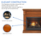 Duluth Forge Dual Fuel Ventless Gas Fireplace - 26,000 BTU, T-Stat Control, Apple Spice Finish, Model DFS-300T-3AS