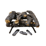 Cedar Ridge Hearth 18” Decorative Realistic Fireplace Ceramic Wood Log Set - Model CRHEAV18RP-D