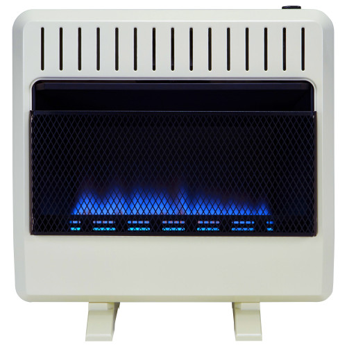 Avenger Dual Fuel Ventless Blue Flame Gas Space Heater With Blower and Base - 30,000 BTU, T-Stat Control - Model# FDT30BF (110011)