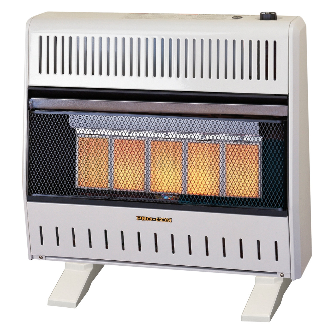ProCom Heating Dual Fuel Ventless Infrared Gas Heater With Blower Base - 30,000 5 Plaque, T-Stat Control - Model# MNSD5TPA-BB Factory Buys Direct