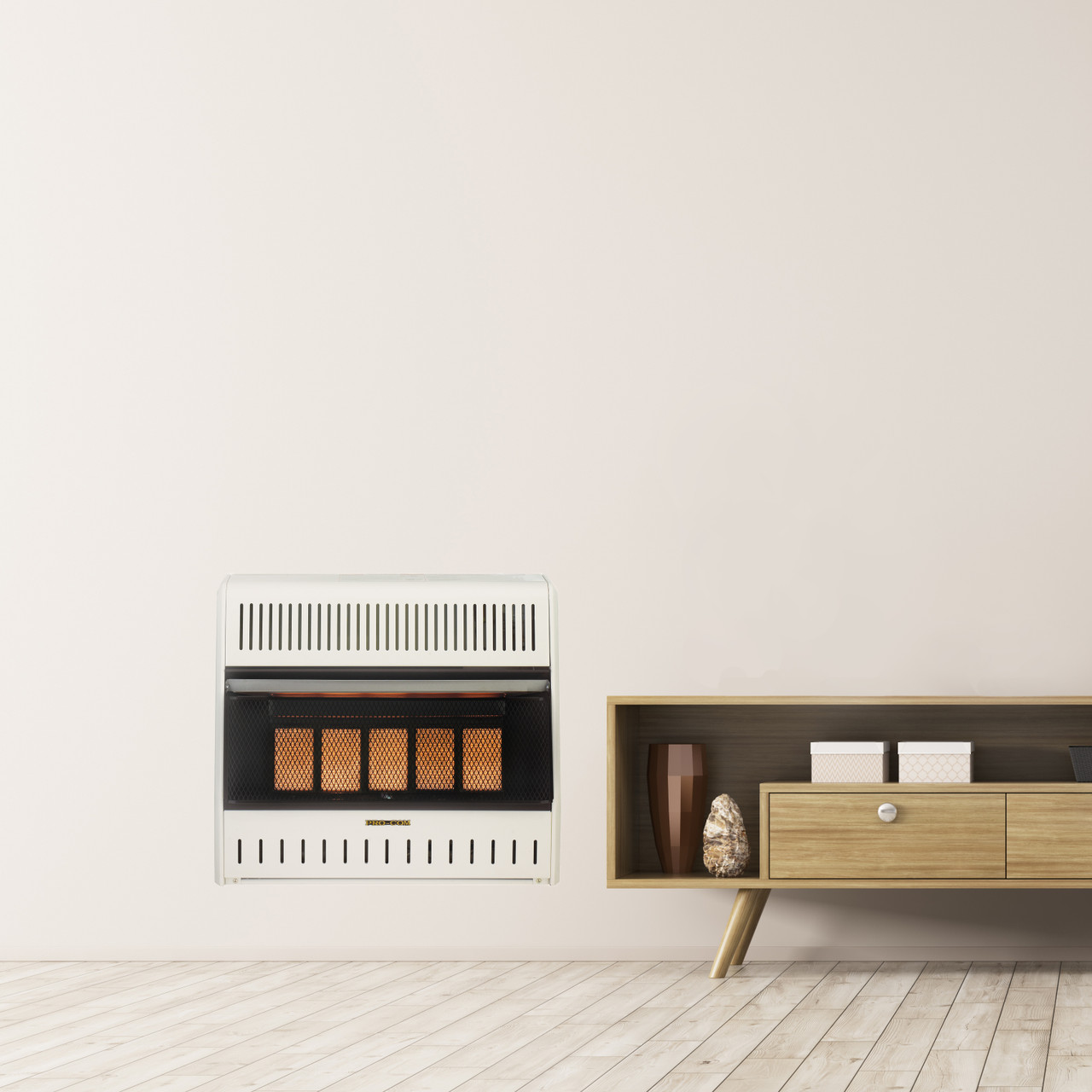 ProCom Dual Fuel Ventless Infrared Plaque Heater With Blower and Base Feet  - 30,000 BTU, T-Stat Control - Model# MG3TIR-BB - Factory Buys Direct