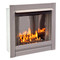 Duluth Forge Vent-Free Stainless Outdoor Gas Fireplace Insert With Black Fire Glass Media - 24,000 BTU - Model# DF450SS-G-RBLK
