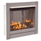 Duluth Forge Vent-Free Stainless Outdoor Gas Fireplace Insert With Black Fire Glass Media - 24,000 BTU - Model# DF450SS-G-RBLK