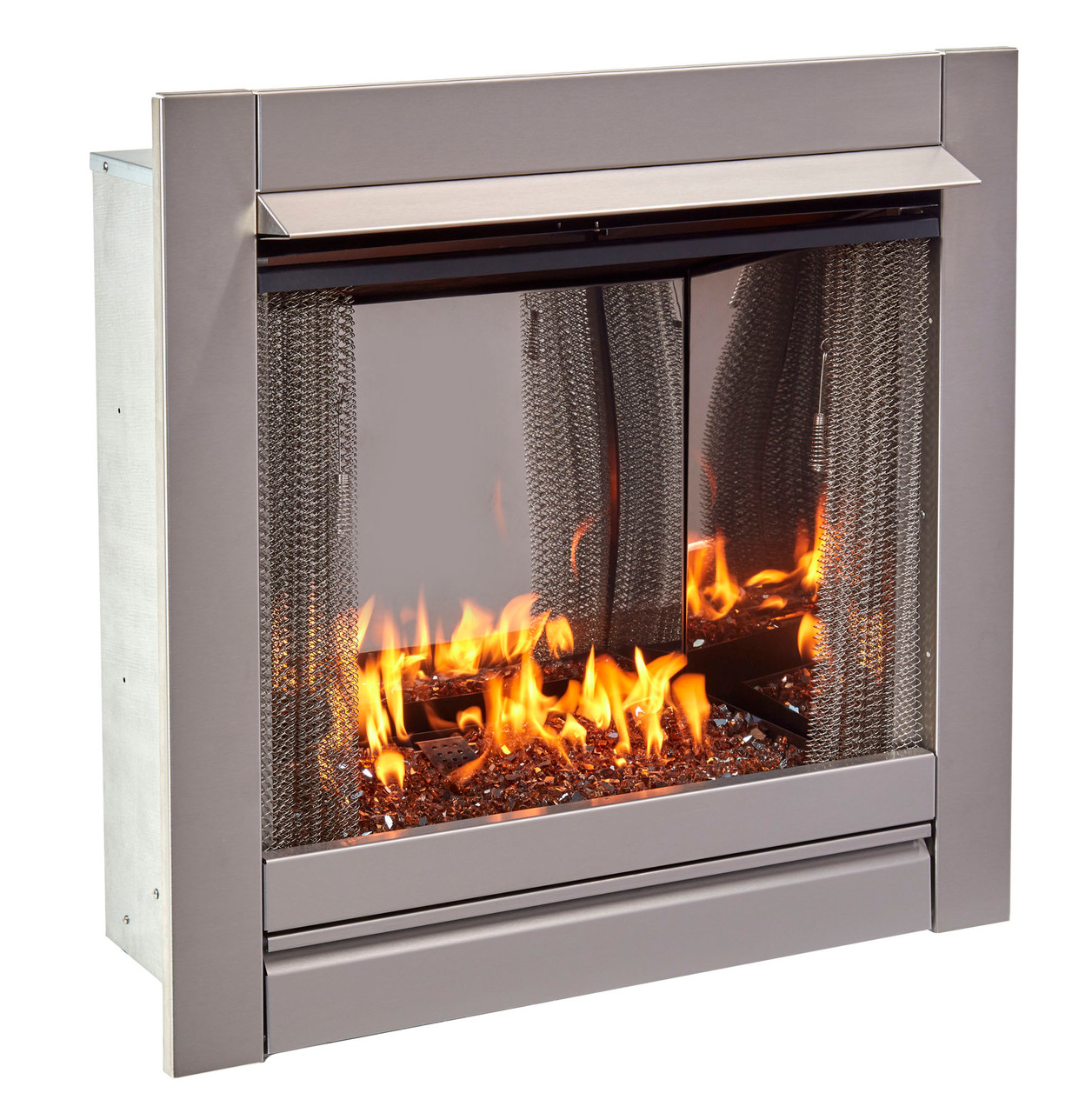 Duluth Forge Vent Free Stainless Outdoor Gas Fireplace Insert With