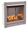 Duluth Forge Vent-Free Stainless Outdoor Gas Fireplace Insert With Copper Fire Glass Media - 24,000 BTU - Model# DF450SS-G-RCO