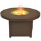 Bluegrass Living 42 Inch Outdoor Round Aluminum 50,000 BTU Propane Fire Pit Table with Crystal Glass Beads.