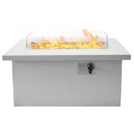 Bluegrass Living 42 Inch x 20 Inch Rectangular MGO Propane Fire Pit Table.