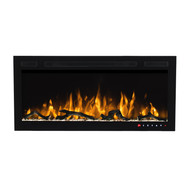 Bluegrass Living Slimline 36 Inch Wall Mount and Recessed Electric Fireplace.