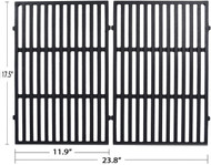 Avenger 7638 17.5” Porcelain Coated Cast Iron Grill Grates Replacement for Weber Spirit 300 Series Spirit E310 Spirit 310, for Weber Genesis Silver & Gold Series - Set of 2